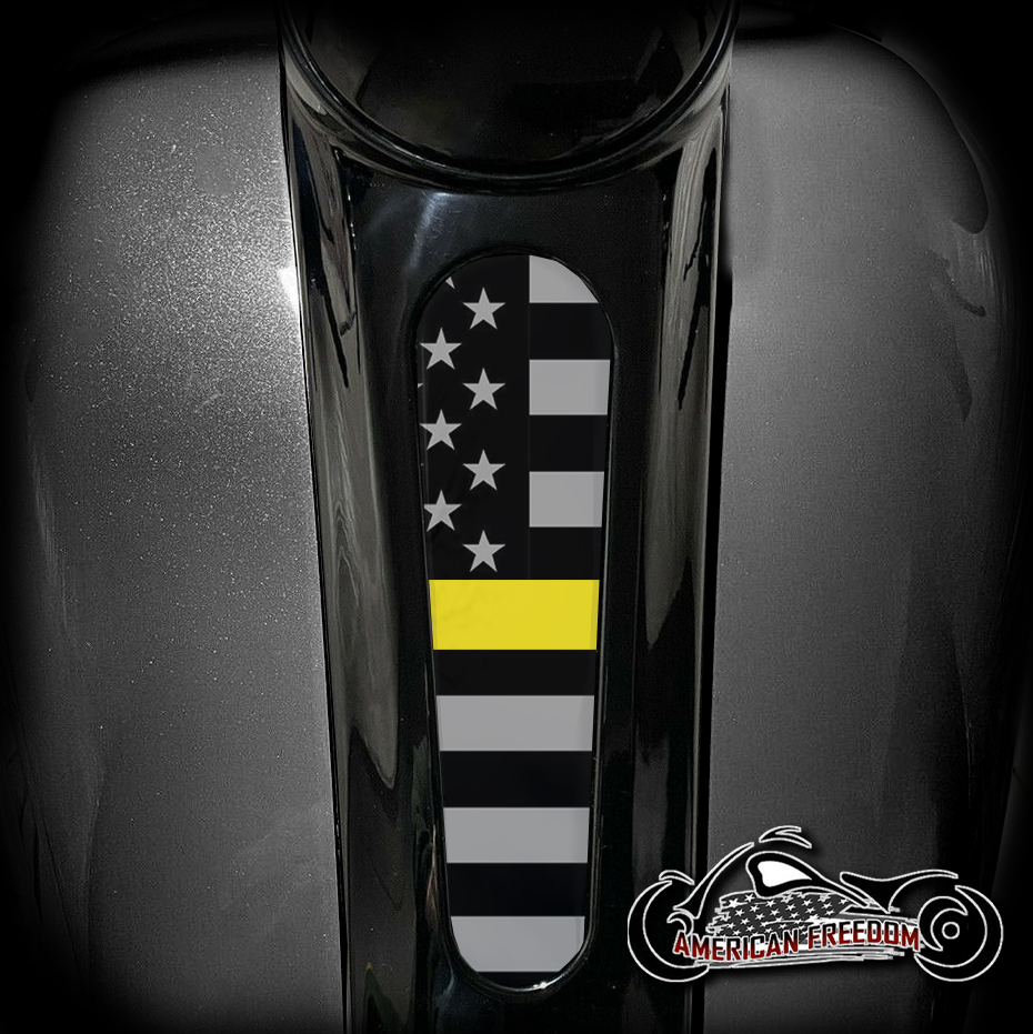 Harley 8 Inch Dash Insert - Thin Yellow Line Flag